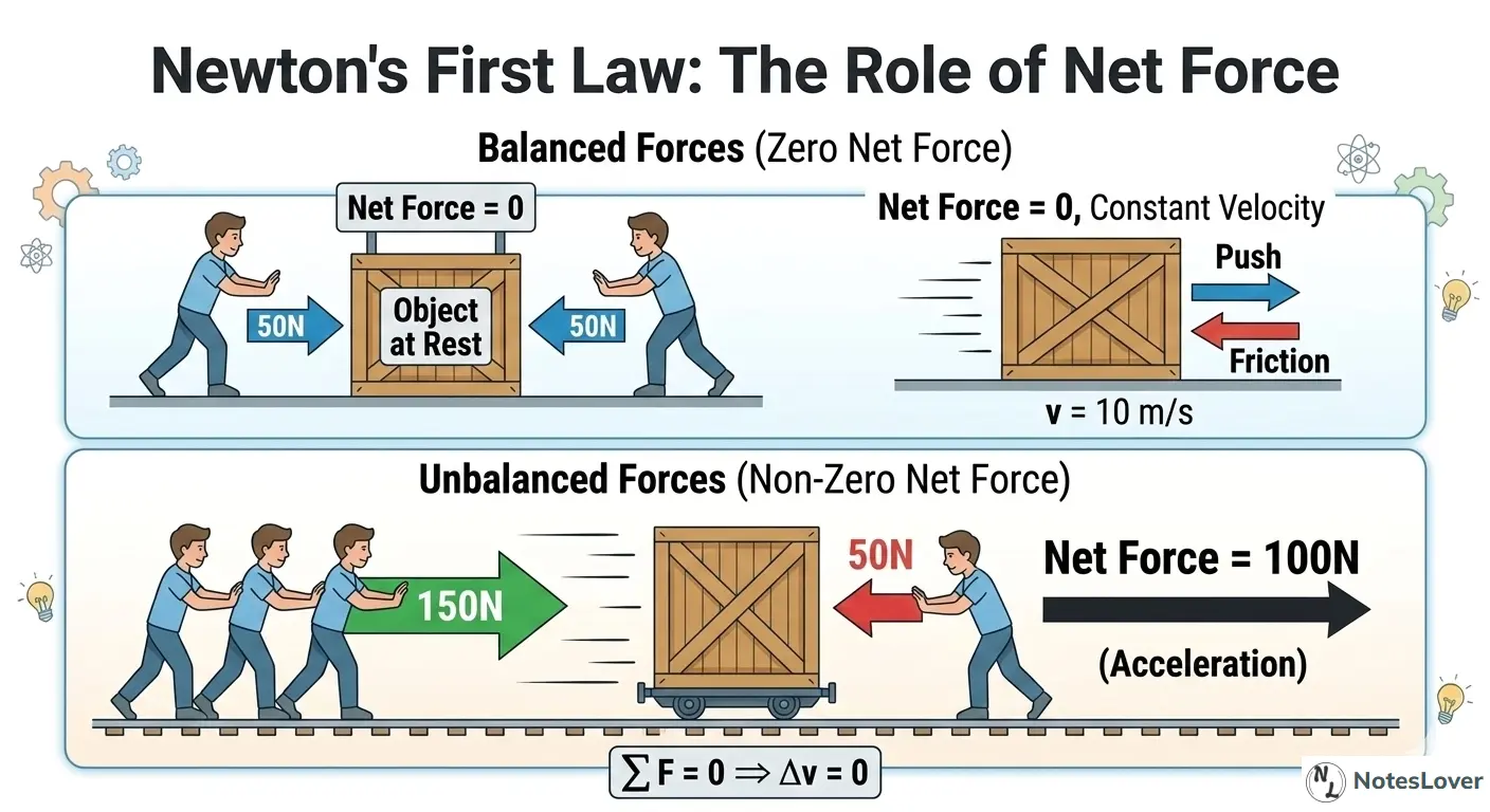 Relationship between Mass and Inertia Diagram showing Shopping Cart and Freight Train